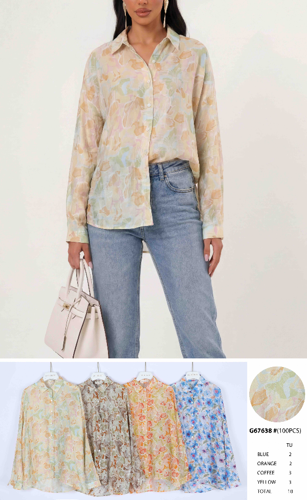 Koszule damska (Francja produkt) Roz Standard, Mix Kolor .Paczka 10 szt 1